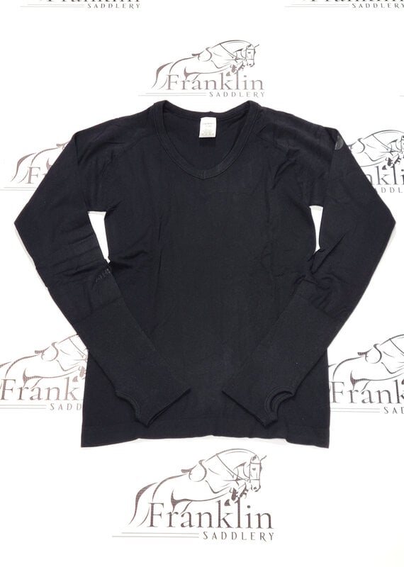 TKEQ TKEQ The 'Kennedy' Seamless Long Sleeve 2.0 V Neck Black