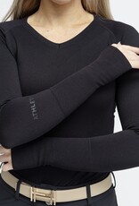 TKEQ TKEQ The 'Kennedy' Seamless Long Sleeve 2.0 V Neck Black