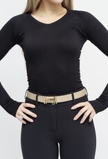 TKEQ TKEQ The 'Kennedy' Seamless Long Sleeve 2.0 V Neck Black