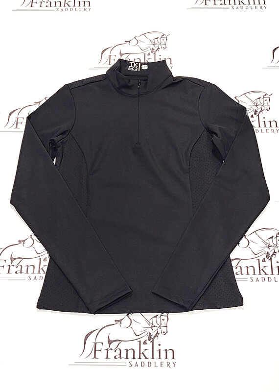 TKEQ TKEQ The 'Logan' Perforated Competition Long Sleeve Shirt Black