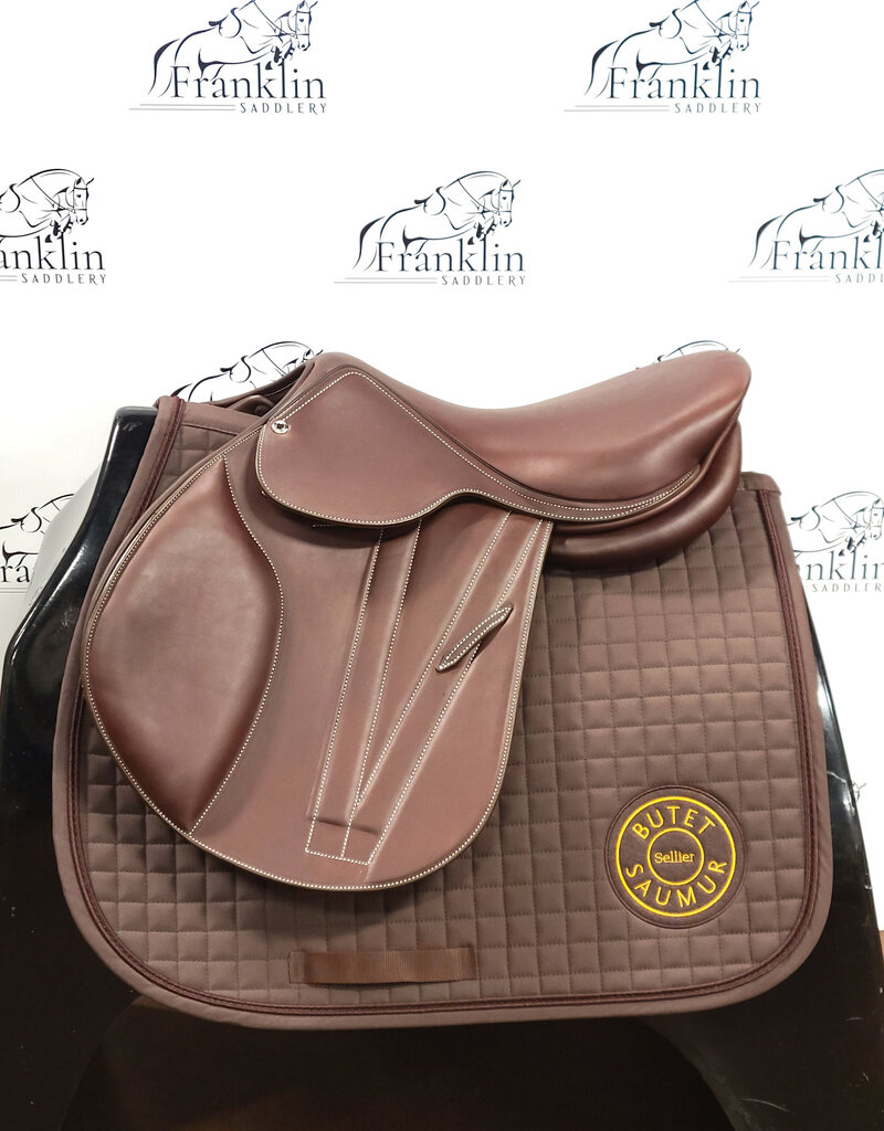 Butet Butet Premium Integrated L 16.5" Seat 2.5 Flap Standard Tree FVIRG Gold Saddle