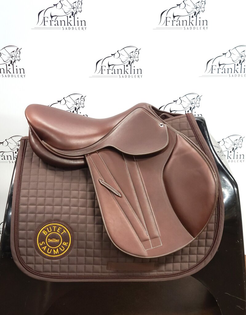 Butet Butet Premium Integrated L 16.5" Seat 2.5 Flap Standard Tree FVIRG Gold Saddle