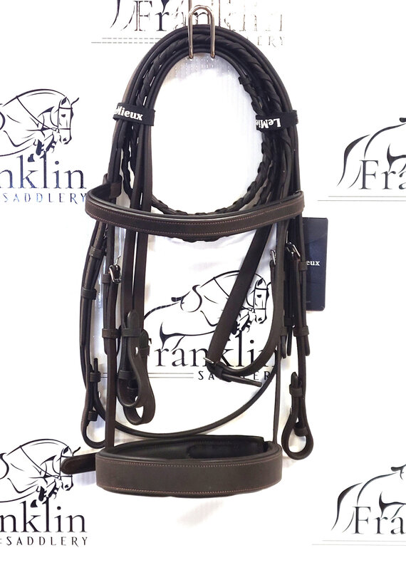 LeMieux LeMieux Flat Hunter Bridle with Laced Reins Havana/Silver Full
