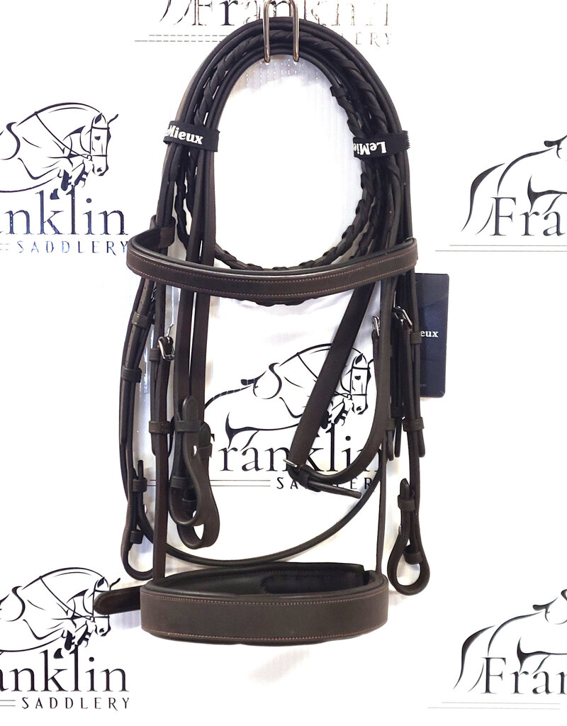 LeMieux LeMieux Flat Hunter Bridle with Laced Reins Havana/Silver Full