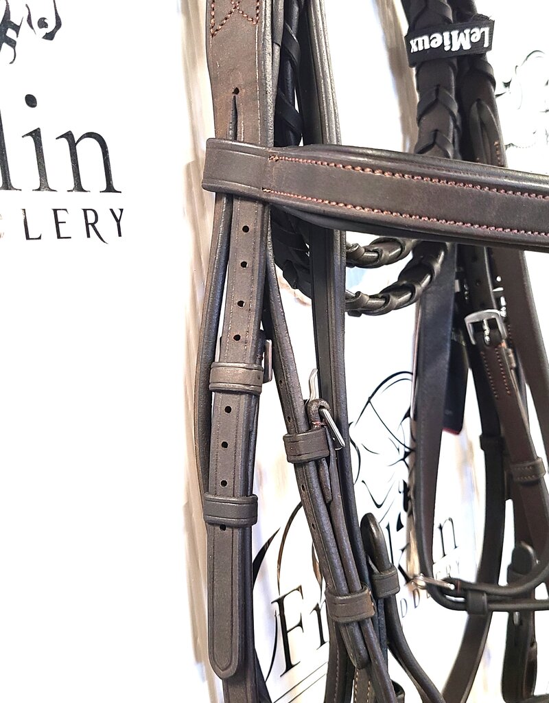 LeMieux LeMieux Flat Hunter Bridle with Laced Reins Havana/Silver Full
