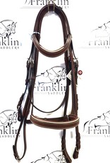 ADT Tack ADT Tack Classique Anatomical Bridle with Rubber Reins Brown