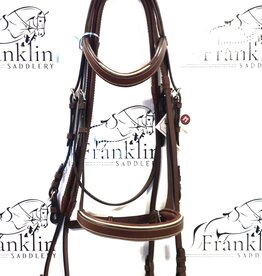 ADT Tack ADT Tack Classique Anatomical Bridle with Rubber Reins Brown