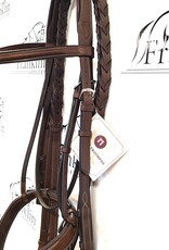 ADT Tack ADT Tack Franklin Hunter Bridle with Raised Lace Reins Brown Full