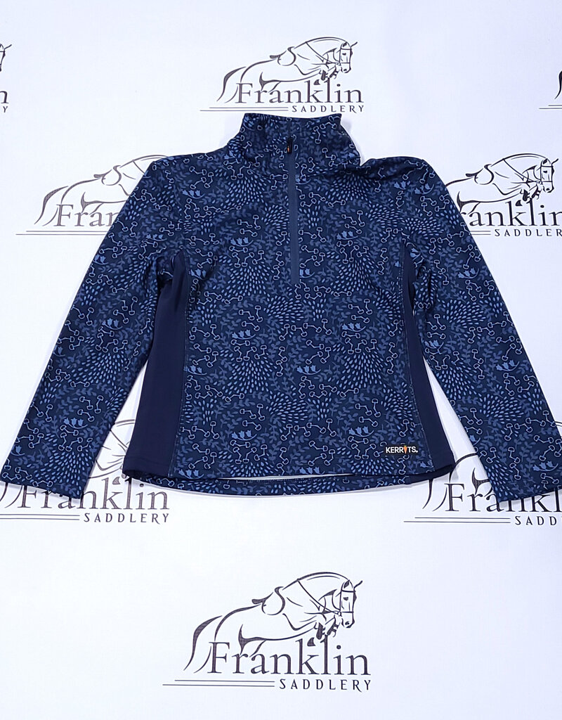Kerrits Kerrits Kids Rail Side Quarter Zip Tech Top Ink Snaffle Harmony