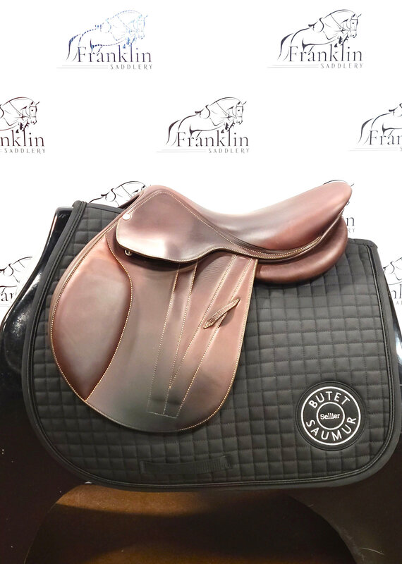 Butet Used Butet Premium L 16" Seat 1.5 Flap Wide Tree Gold Saddle