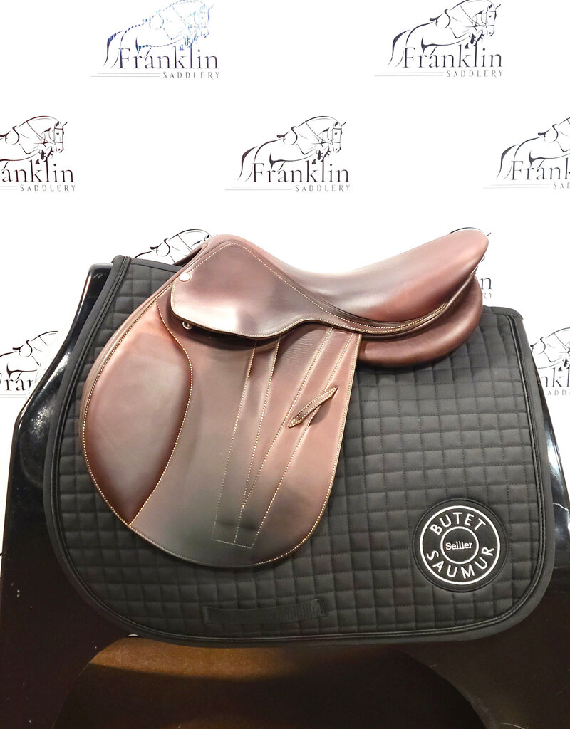 Butet Used Butet Premium L 16" Seat 1.5 Flap Wide Tree Gold Saddle