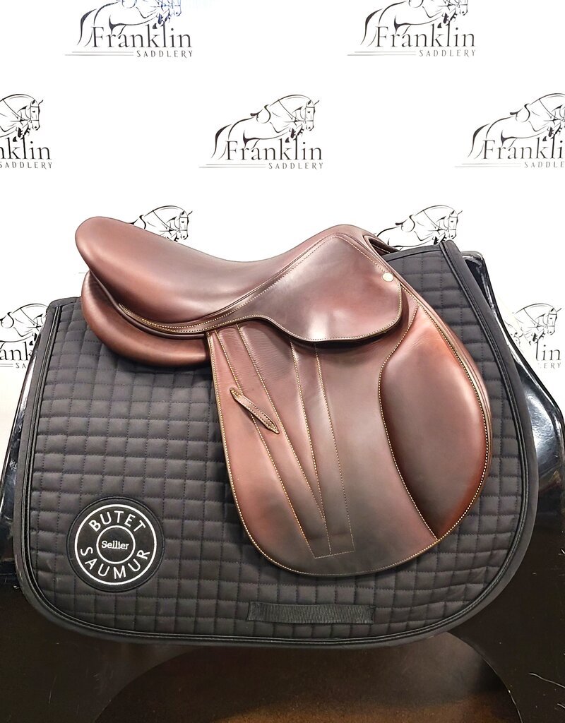 Butet Used Butet Premium L 16" Seat 1.5 Flap Wide Tree Gold Saddle