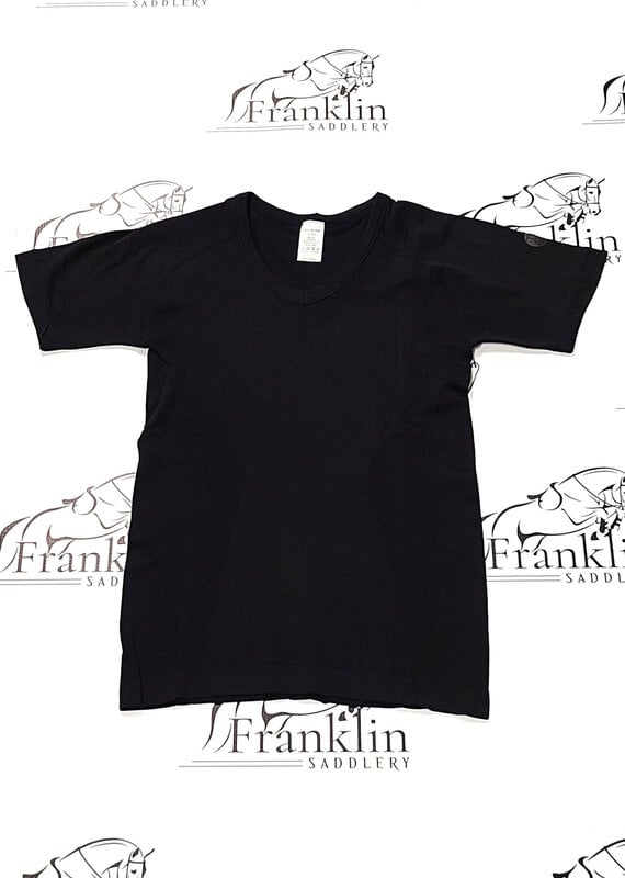 TKEQ TKEQ The 'Kennedy' 2.0 Seamless Short Sleeve V Neck Shirt Black