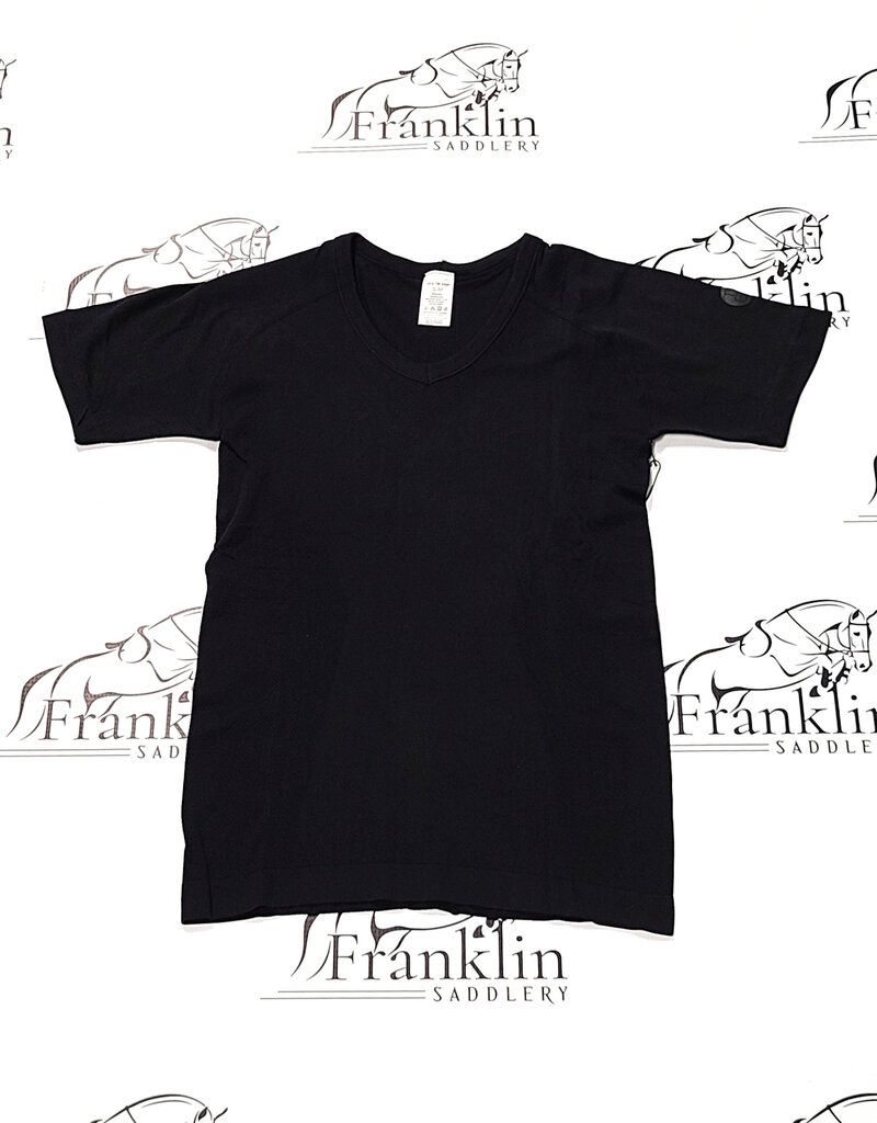 TKEQ TKEQ The 'Kennedy' 2.0 Seamless Short Sleeve V Neck Shirt Black