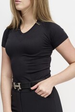 TKEQ TKEQ The 'Kennedy' 2.0 Seamless Short Sleeve V Neck Shirt Black