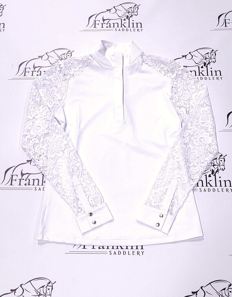Hannah Childs Lifestyle Hannah Childs Jaclyn Lace Long Sleeve Show Shirt White