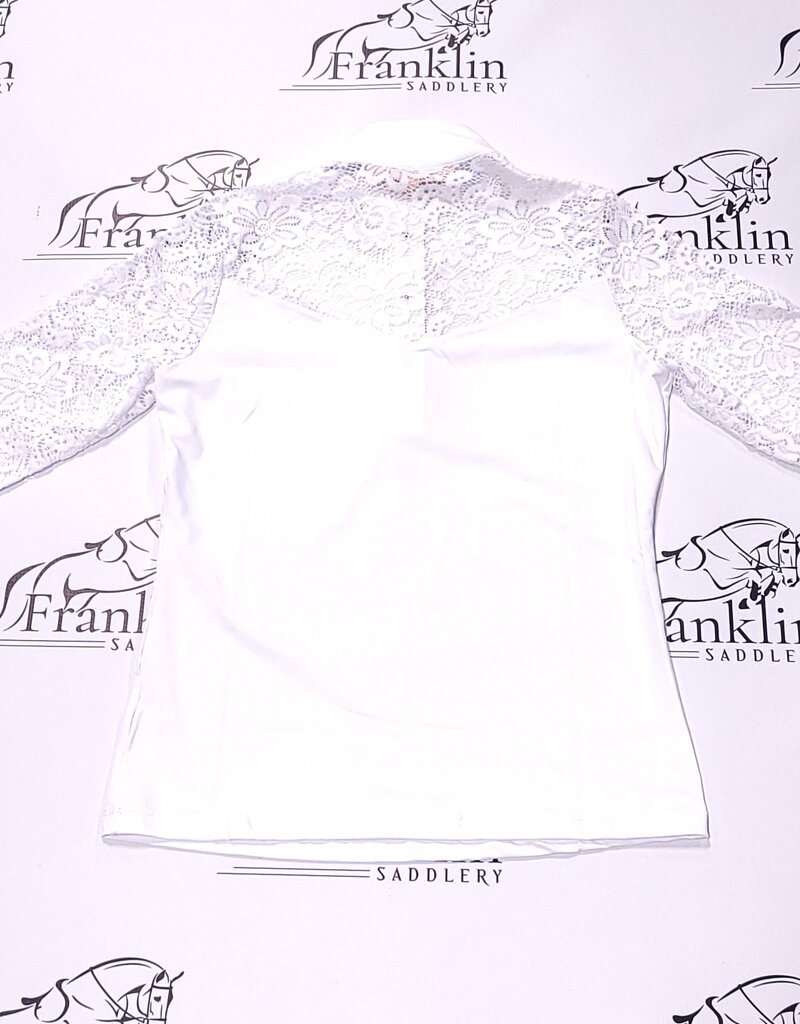 Hannah Childs Lifestyle Hannah Childs Jaclyn Lace Long Sleeve Show Shirt White