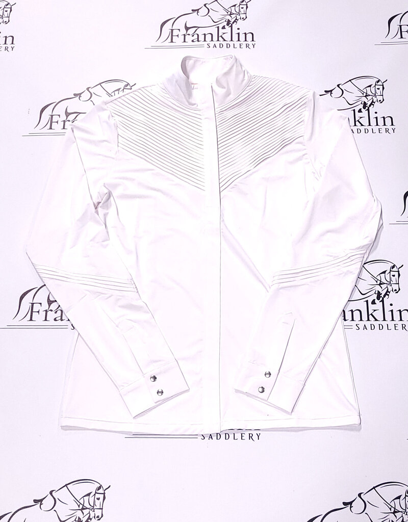 Hannah Childs Lifestyle Hannah Childs Ellie Pleated Long Sleeve Show Shirt White