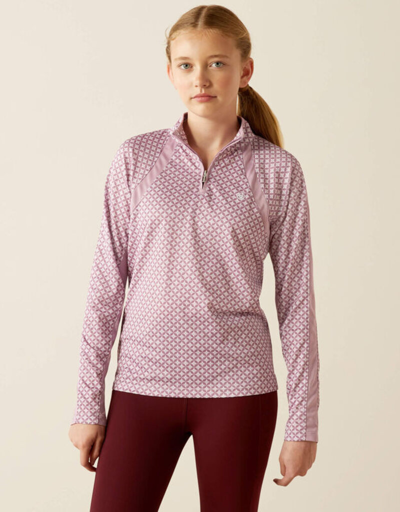 Ariat Ariat Youth Sunstopper 3.0 Long Sleeve Baselayer Lavender Tile