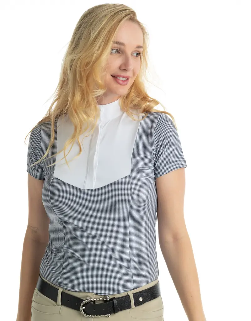 Hannah Childs Lifestyle Hannah Childs Lauryn Short Sleeve Show Shirt Black Mini Gingham