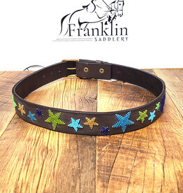The Kenyan Collection The Kenyan Collection Peacock Stars Beaded Belt 32"