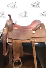 David Pollat Cutting Saddle 17" Seat Consignment #763