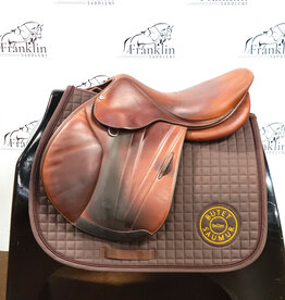 Butet Used Butet Premium L 17" Seat 2.5 Flap Standard Tree Gold Saddle Consignment #772