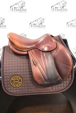 Butet Used Butet Premium L 17" Seat 2.5 Flap Standard Tree Gold Saddle Consignment #772