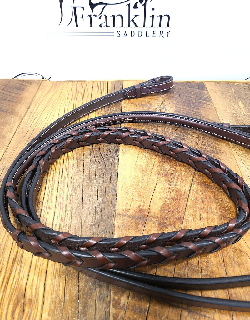 AJR Sport AJR Fancy Raised Laced Leather Reins