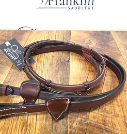 AJR Sport AJR 5/8" Leather Rein With Inner Rubber Strip And Leather Grips