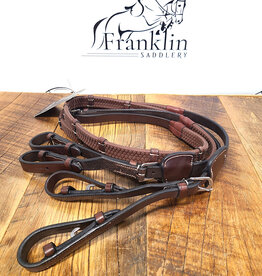 AJR Sport AJR Rubber Covered Converter Reins With Leather Grips