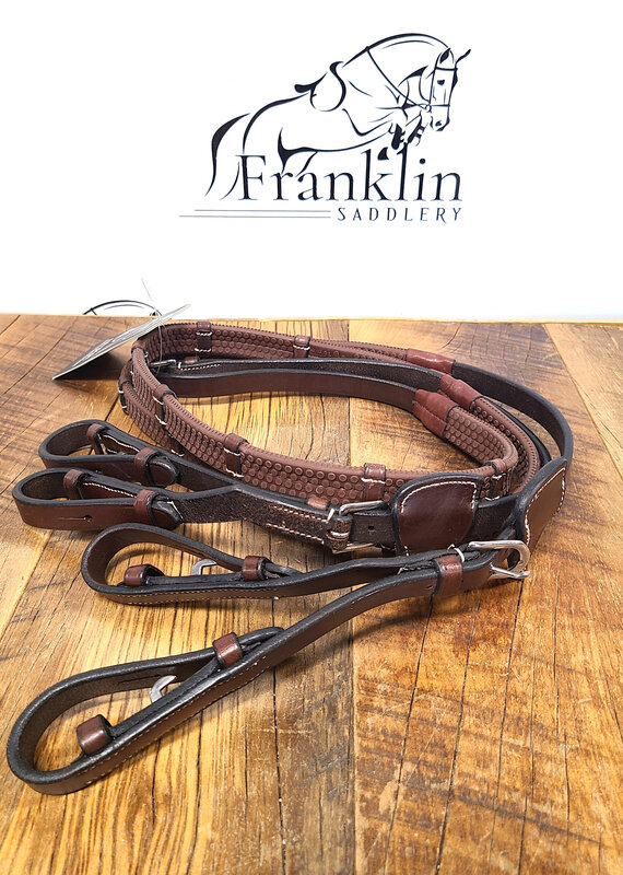 AJR Sport AJR Rubber Covered Converter Reins With Leather Grips