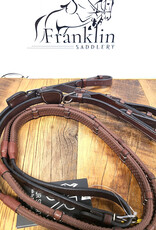 AJR Sport AJR Rubber Covered Converter Reins With Leather Grips