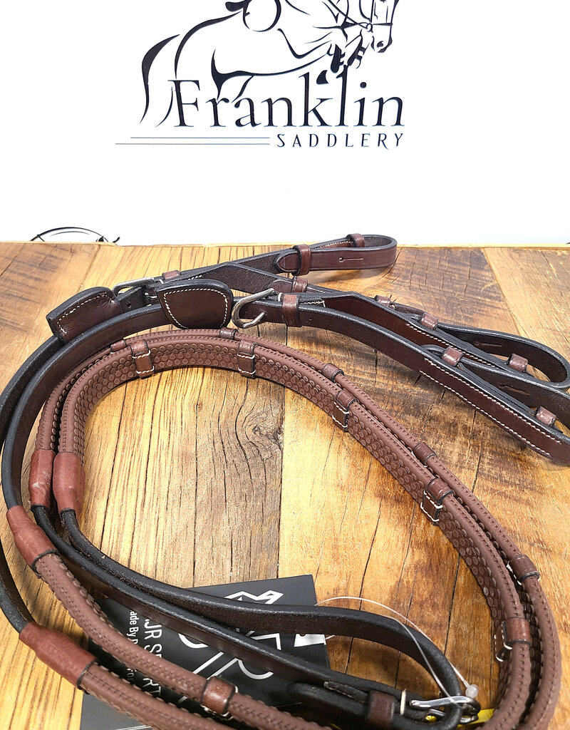 AJR Sport AJR Rubber Covered Converter Reins With Leather Grips