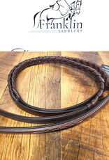 AJR Sport AJR Fancy Raised Laced Leather Rein with Rubber Lining
