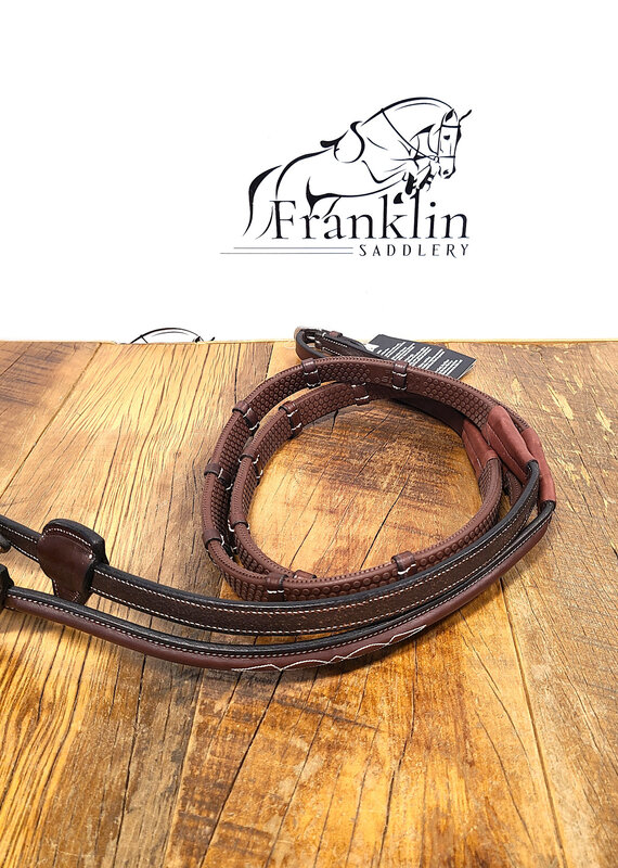 AJR Sport AJR 5/8" Rubber Reins With Leather Grips