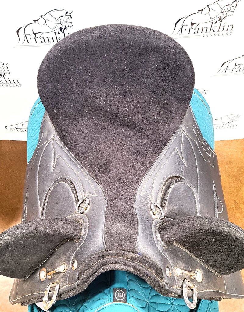 Synthetic Black Australian Stock Saddle 15" Seat Consignment #770