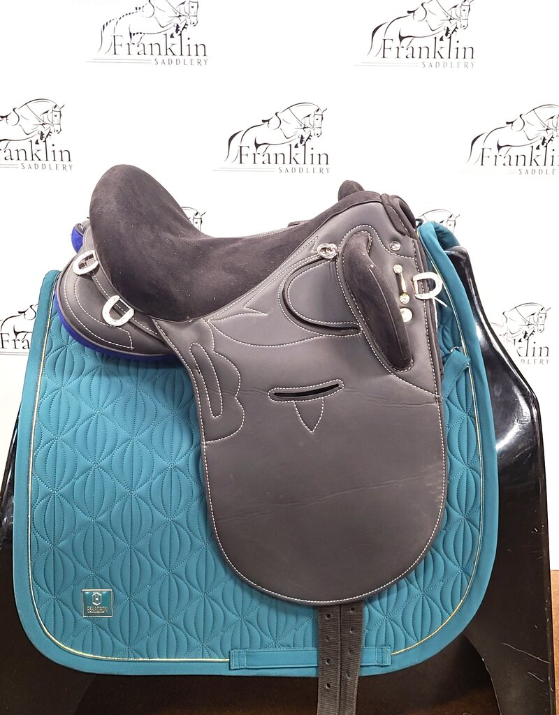Synthetic Black Australian Stock Saddle 15" Seat Consignment #770