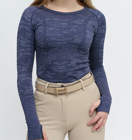 TKEQ TKEQ The 'Kennedy' Seamless Long Sleeve Shirt Navy Camo
