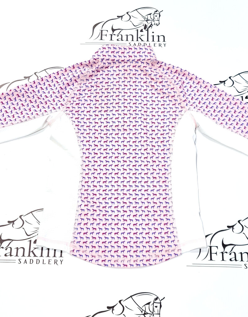 Romfh Romfh Kids Quarter Zip Sunshirt Pale Lilac Little Horses