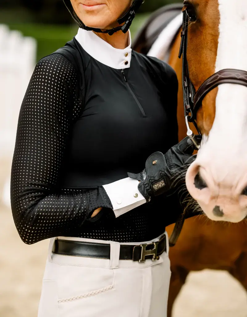 Euphoric Equestrian Euphoric Equestrian Ladies Kloud Long Sleeve Show Shirt Black
