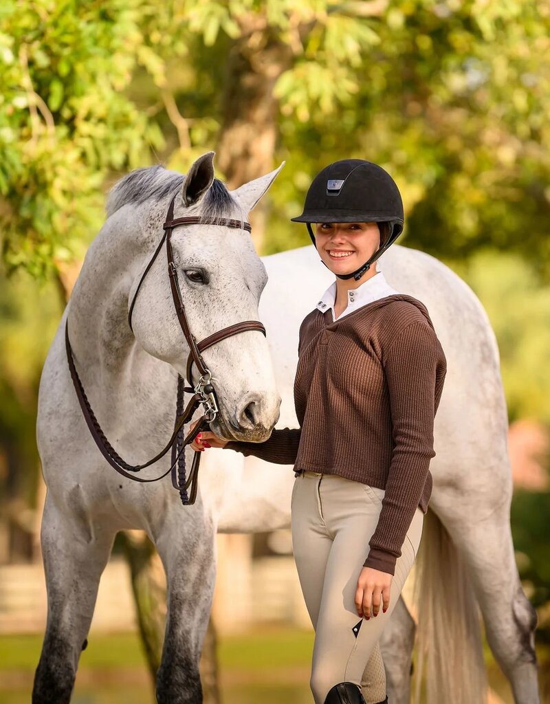 Euphoric Equestrian Euphoric Equestrian Cali Waffle Hoodie Coco Bean