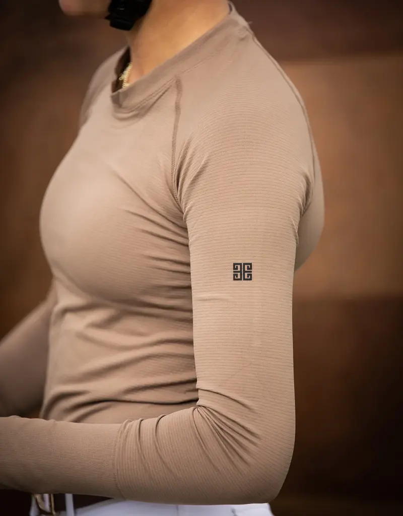 Euphoric Equestrian Euphoric Equestrian Malibu Long Sleeve Shirt Coffee