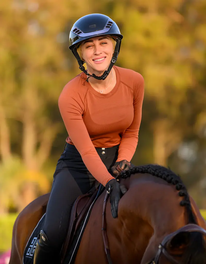 Euphoric Equestrian Euphoric Equestrian Malibu Long Sleeve Shirt Rust