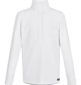 Kerrits Kerrits Kids Encore Long Sleeve Show Shirt White/Bit of Luck