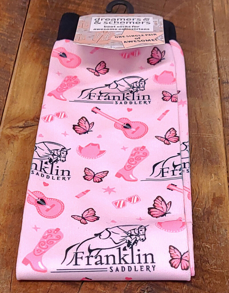 Dreamers & Schemers Dreamers and Schemers Franklin Saddlery Dolly Parton Custom Boot Socks