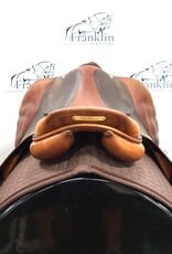 Used Butet M 17.5" Seat 2.5 Flap Standard Tree Gold Saddle Consignment #791