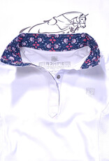 Romfh Romfh Children's Sarah Short Sleeve Show Shirt White/Lilly Bits Juicy Pink