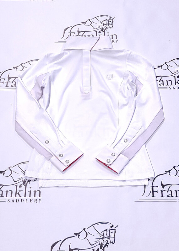 Romfh Romfh Childrens Sarah Long Sleeve Show Shirt White/Pink Welly Ponies