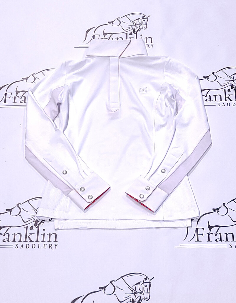 Romfh Romfh Childrens Sarah Long Sleeve Show Shirt White/Pink Welly Ponies